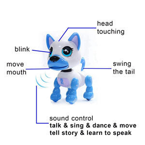 ربات اسباب بازی شارژی سگ سنسوردار سفید Electronic Robot Dog Smart Pet White_اسباب بازی